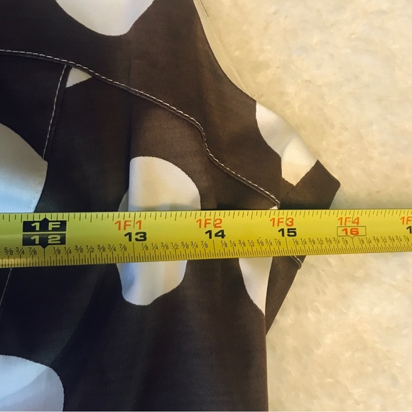 Donna Degnan Size 4 Small Polka Dot Sleeveless Blouse Brown White Top - Picture 13 of 16